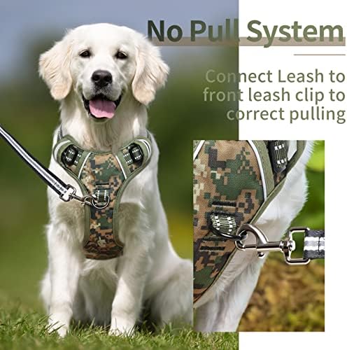HEELE Dog Harness, No Pull Adjustable Padded Reflective Harness