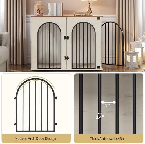 Hzuaneri 44.1'' Dog Crate Furniture, Dog Kennel Indoor