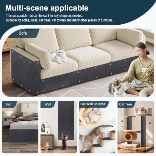 Self-Adhesive Cat Scratching Mat Cat Scratch Furniture Protector