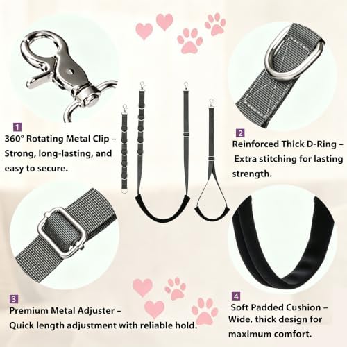 Dog Grooming Belly Straps Belly Band & Loop Extension Set