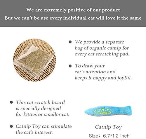 PEEKAB Cat Scratcher Cardboard Reversible Cat Scratch pad Kitty Corrugated
