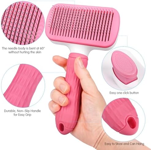 Dog & Cat Brush, Self Cleaning Slicker Brush