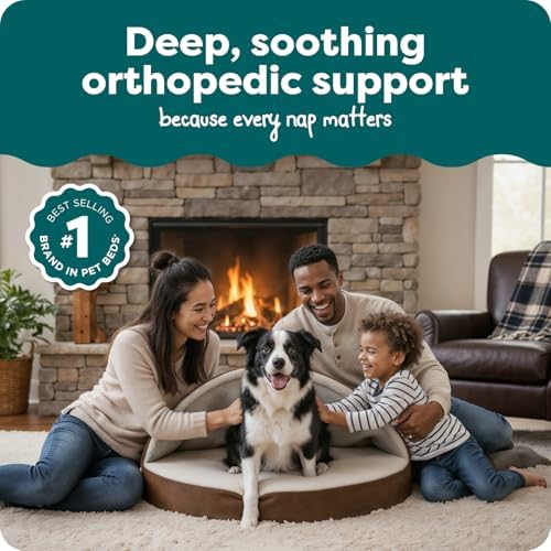 Furhaven 35" Round Orthopedic Dog Bed