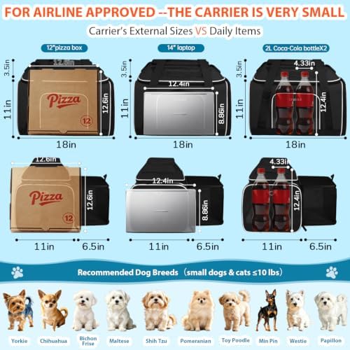 Petskd Top & Side Expandable Small Pet Carrier