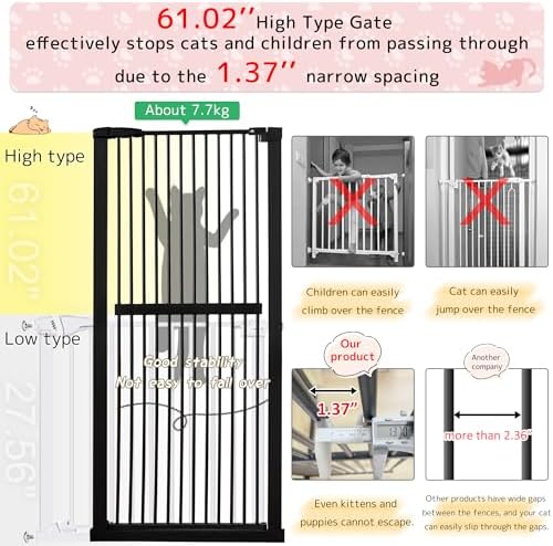 Lumizone 61.02" Extra Tall Pet Gate