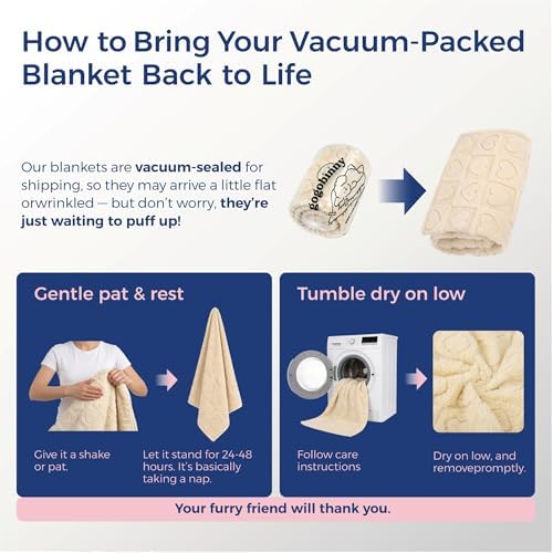 gogobunny Large Pet Blanket for Dogs Cats, Ultra Soft 300GSM Coral Fleece