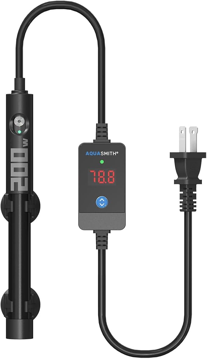 Aquarium Heater,50w/100w/150w/200w/300w/500w Submersible Fish Tank Heater,External LED Controller, with Over-Temperature Protection and Automatic Power-Off When Leaving Water for.