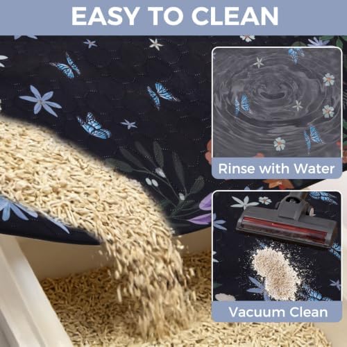 Homimp Cat Litter Mat, Litter Trapping Mat 2 Pack, Contains Mess from Box