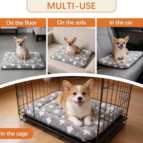 Dog Bed Mat, Reversible Crate Pad, Machine Washable
