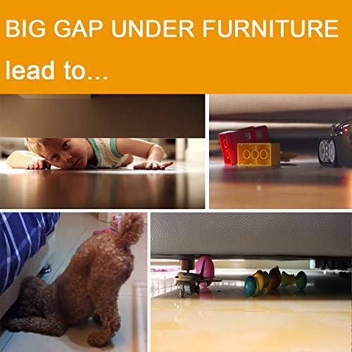 Under Bed Blocker for Pets, Gap Bumper for Under Bed, Stop Things Going Under
