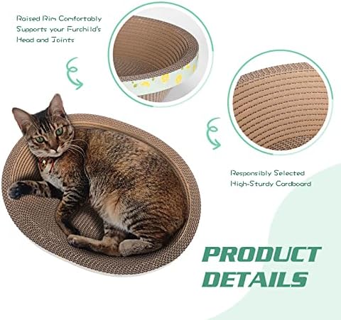 Oval Cat Cardboard Scratcher