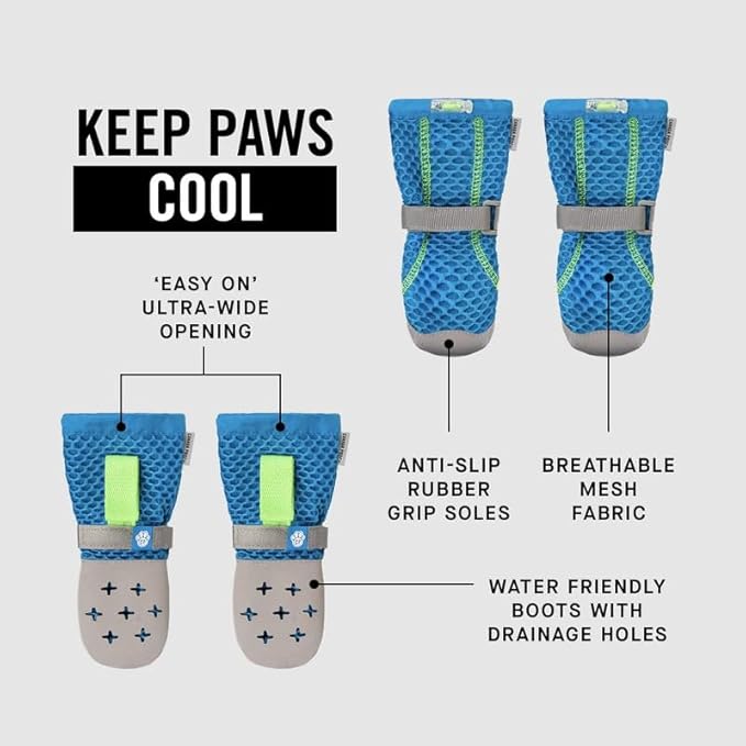 Canada Pooch Dog Boots for Hot Pavement - Dog Boots & Paw Protectors with Anti Slip Rubber | Water Friendly, Breathable Dog Shoes for Hot Days, Great for Dogs Neon Pink - Size 6