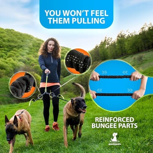 SparklyPets Double Dog Leash for 2 Dogs