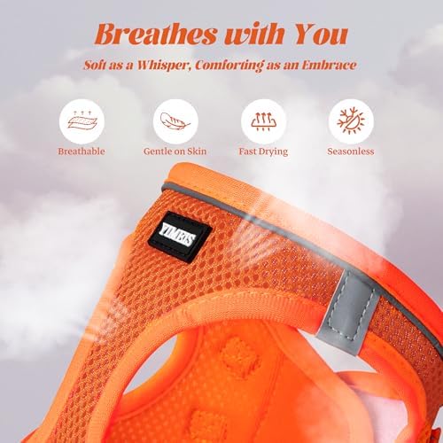 No Pull Dog Puppy Harness and Leash Set Reflective Mesh Vest Small