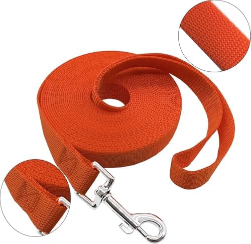 Nylon Training Dog Leash for Small Medium Large Dogs, 15ft 20ft 30ft 50ft 100ft