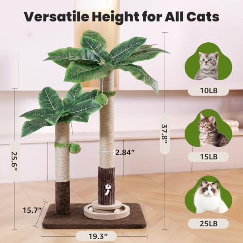 Woochpet 2Cat Posts with Cat Toys, Scratching Post