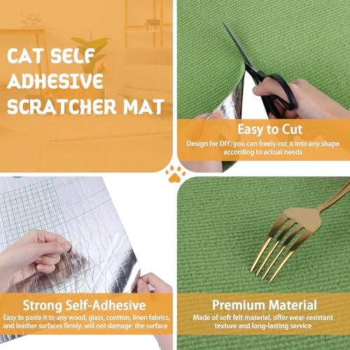 LSGCQ Cat Scratch Mat Self Adhesive Cat Scratch Furniture Protector