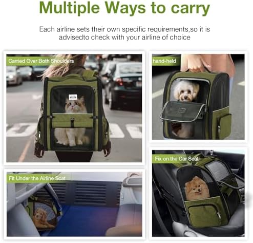 Large Cat Backpack Carrier Expandable Pet Carrier Backpack