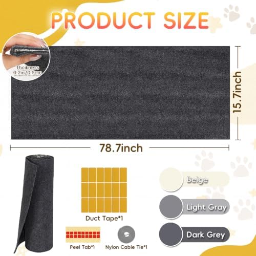 Cat Scratch Furniture Protector, Self-Adhesive Cat Couch Protector