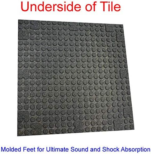 American Floor Mats - Extreme Rubber Gym Tiles - 1 Inch Thick Colorful Rubber Mats - Superior Shock and Sound Absorbing - 10% Blue - 2' x 2' Single Tile (Covers 4 Sq Ft)
