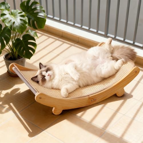 Sisal Cat Scratcher Bed for Indoor Cats Large Cat Scratching Post Scratch Pad