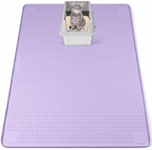 Silicone Cat Litter Mat for Litter Box 50”x35” Large Cat Mat