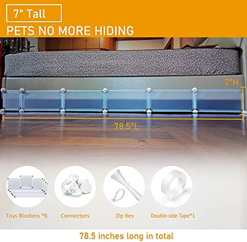Under Bed Blocker for Pets, Gap Bumper for Under Bed, Stop Things Going Under