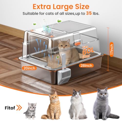 XXXXL Stainless Steel Litter Box