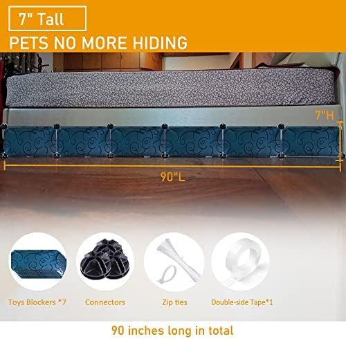 Under Bed Blocker for Pets, Gap Bumper for Under Bed, Stop Things Going Under
