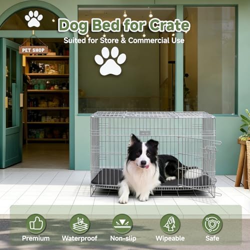 Outdoor XXL Dog Crate Pad Bed, Waterproof Wipeable Mat