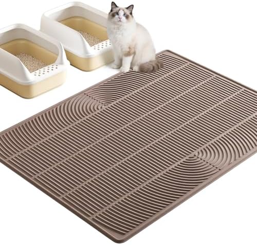 TRZZ XXL Cat Litter Mat, Large Silicone Waterproof Mat