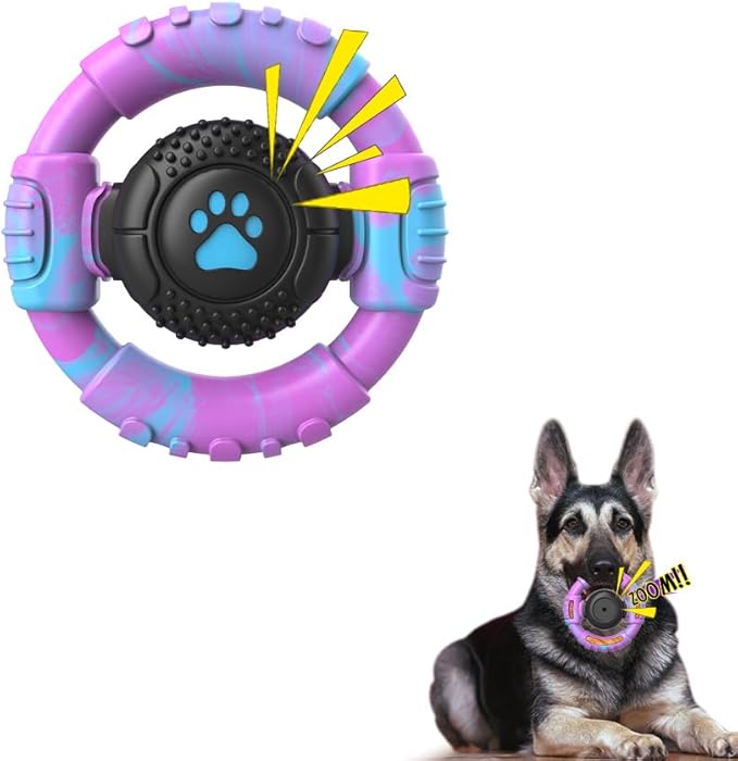 Dog Toys for Aggressive Chewers Large Medium Small Breed Indestructible Durable Tough Squeaky Dog Chew Toys to Keep Them Busy Nylon Rubber Interactive Dog Toys