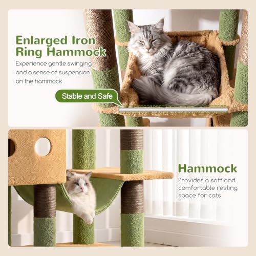 Globlazer 83inch Sturdy Cactus Multi-Level Tall Cat Tower