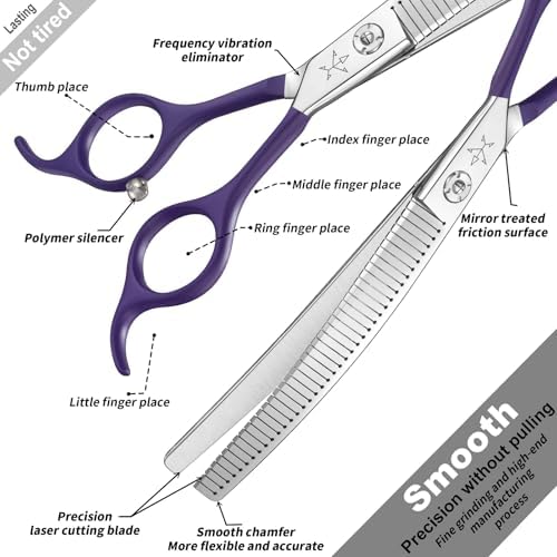 High-end Professional Dog Grooming Curved Thinning Scissors Teeth Blending