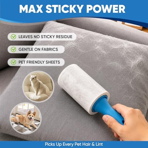 1200 Sheets Lint Roller for Pet Hair, Lint Remover Extra Sticky