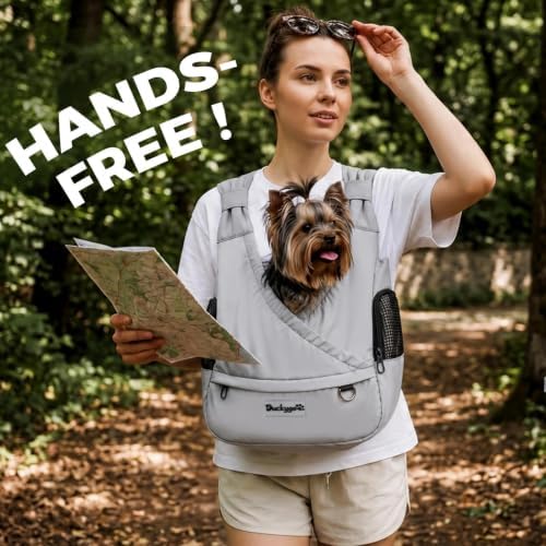 Small Dog Sling Carrier, Hands-Free