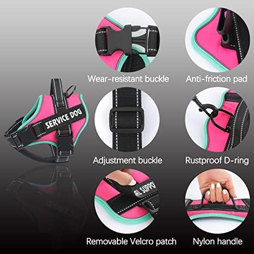 voopet Service Dog Harness, Emotional Support Pet Vest Harness, Reflective