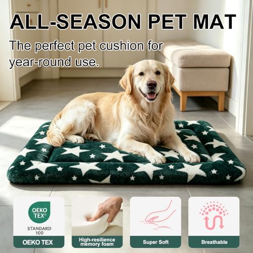 Dog Bed Mat, Reversible Crate Pad & Durable Dog Bed
