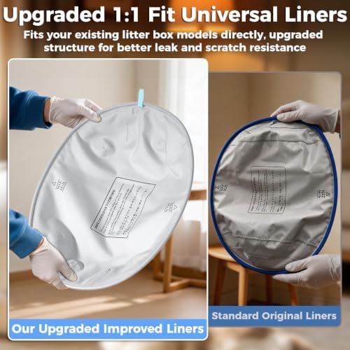 2Pcs Cat Litter Pad for Open Top Self-Cleaning Litter Box Replacement Liner