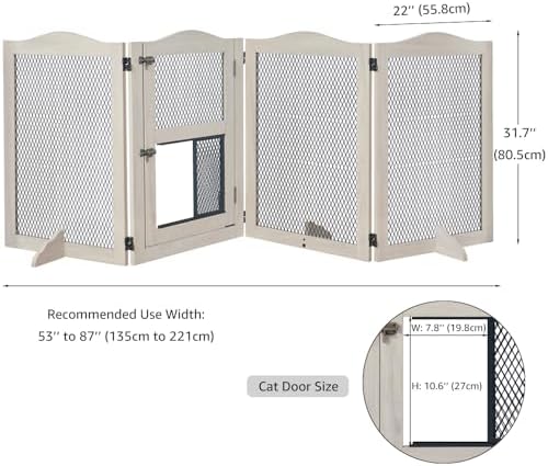 beeNbkks Freestanding Dog Gate