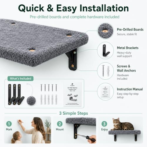 5-in-1 Cat Wall Shelves