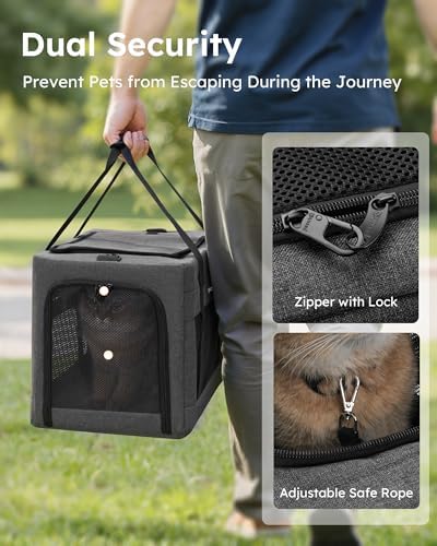 Pecute Cat Carrier, Portable Travel Pet Carrier