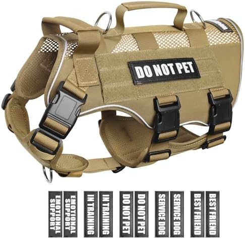 WINSEE Tactical Molle Vest Mesh Dog Harness