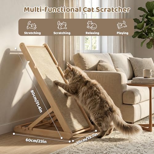 XiaZ Sisal Cat Scratcher, Replaceable Sisal Mat and Angled Scratch Pad