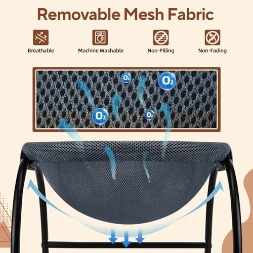 LIFLIX Raised Cat Hammock Bed, Standing Cat Cot