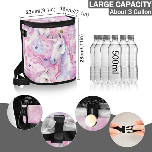 Car Trash Can Watercolor Unicorns Star Car Garbage Bag
