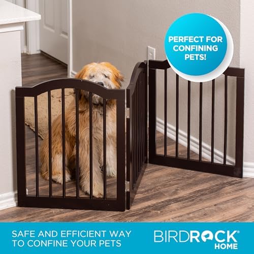 INTERNET'S BEST Arched Top Dog Gate | 4 Panel, and Porch | Portable, Extra Wide