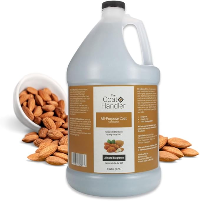 All-Purpose Coat Dog Conditioner, 1 Gallon - All Natural Ingredients, Handcrafted, Loosens Tangles and Eliminates Static, Aids in DeShedding, Professional Grade Grooming Formula