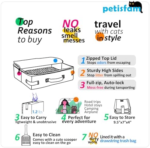 Portable Cat Travel Litter Box