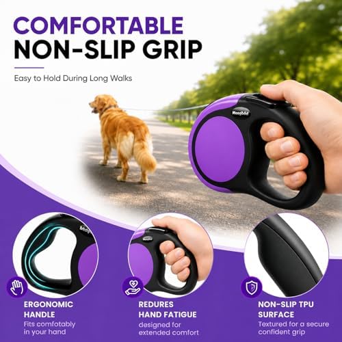 Heavy Duty Retractable Dog Leash-16ft Strong & Durable Walking Leash